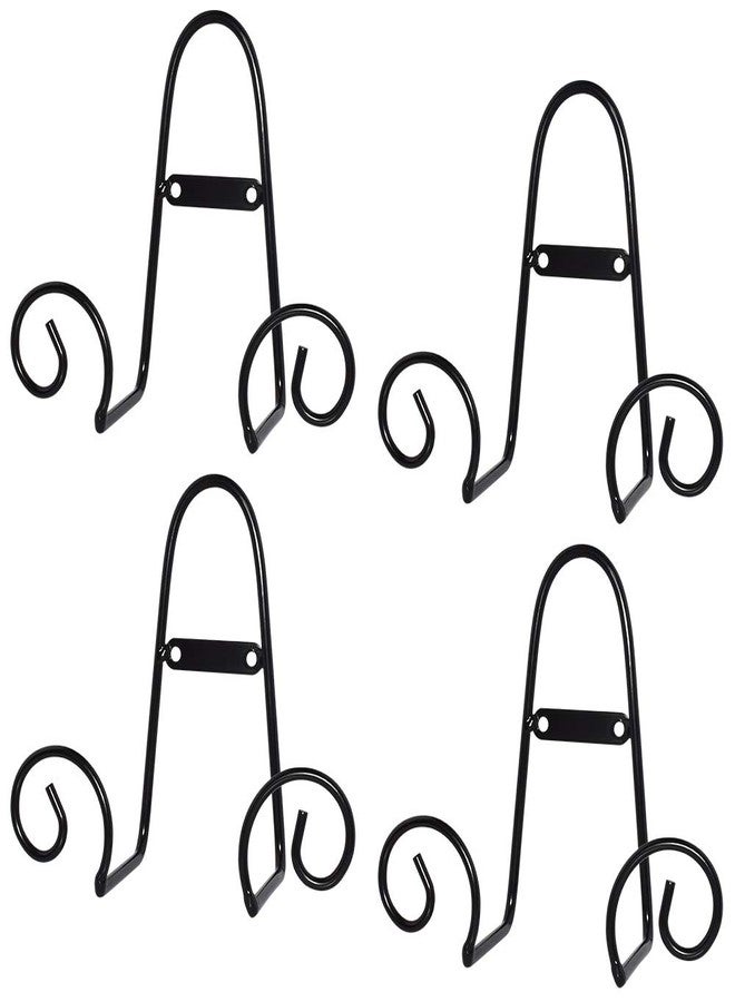 MOCOUM 4 Pack Wall Mount Plate Display Stands, Medium Wall Easel Holder Plate Hanger Vertical Plate Stand Holders, Wall Display Picture Frame Stand for Decorative Plates, Arts (Circle, 6 inch) - Image 1